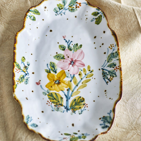 Savina Floral Stoneware Platter - Multi
