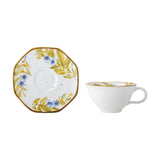 Savina Floral Stoneware Cup & Saucer 219ml Set of 4 - Multi