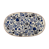 Figuria Oval Stoneware Platter - Blue