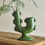 Tanu Stoneware Vase 12cm - Green