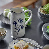 Eimy Floral Stoneware Jug - Cream