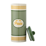 Stefano Striped Stoneware Storage Jar with Lid 2200ml - Multi