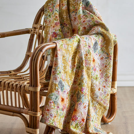 Manoj Floral Cotton Throw - Multi
