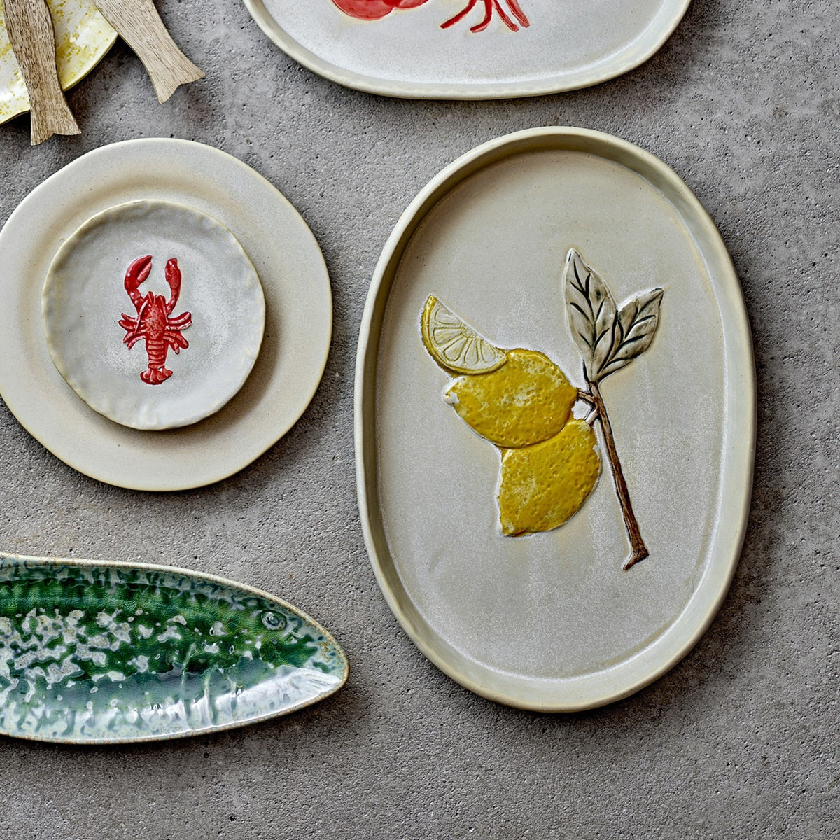 Hadden Stoneware Platter - Beige