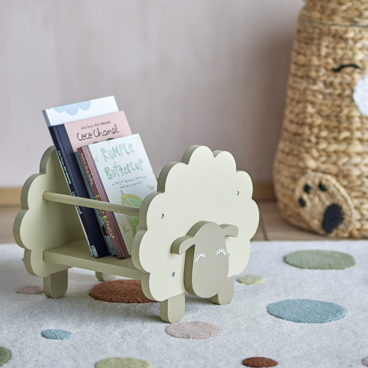 Dolly Sheep Kids Book Box - Green