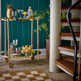 Fine Glass Bar Table - Gold