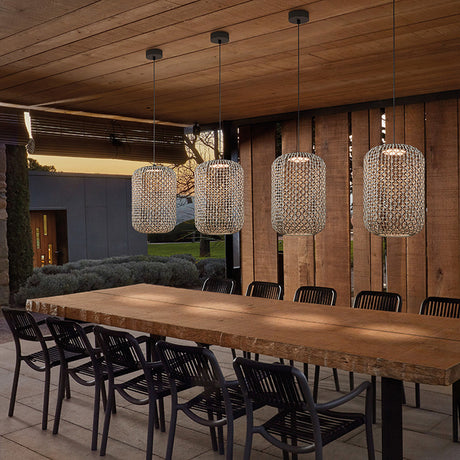 Nans S/31.2 Woven LED Outdoor Pendant Light - Beige