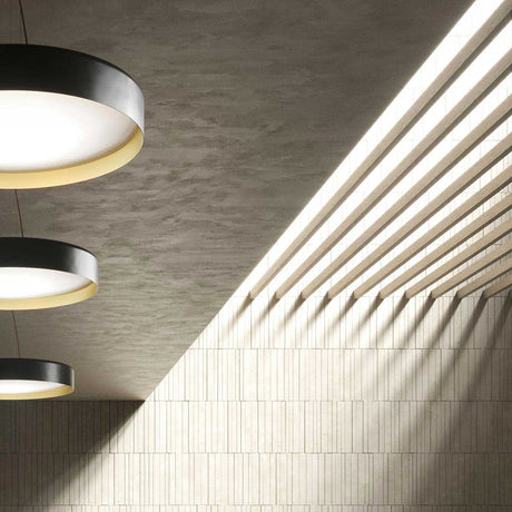 Ginevra LED Pendant Light 80cm - Matt Black & Brass