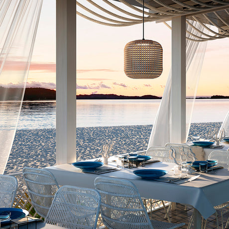 Nans S/31 Woven LED Outdoor Pendant Light - Beige