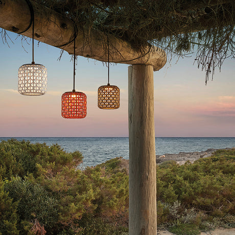 Nans S/16 Woven LED Outdoor Pendant Light - Brown
