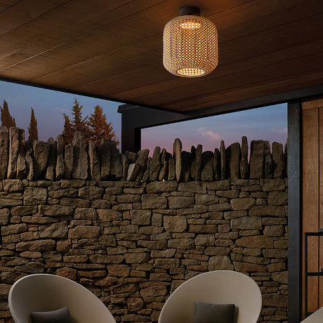 Nans PF/31 Woven LED Outdoor Ceiling Light - Beige