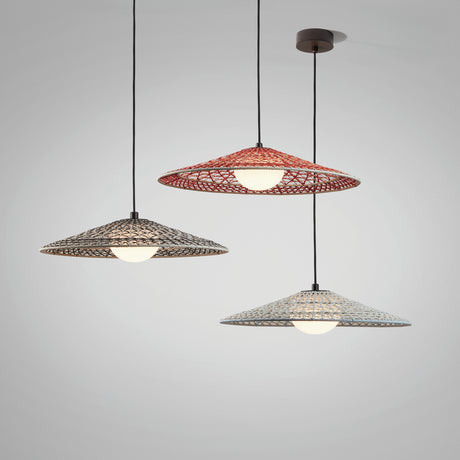 Nans S/55 Woven LED Outdoor Pendant Light - Brown