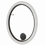 Roda PF/200 Ribbon LED wall and ceiling light, a large oval ring with pleated white translucent ribbon surrounding a matte black inner frame, shown on a plain white background.