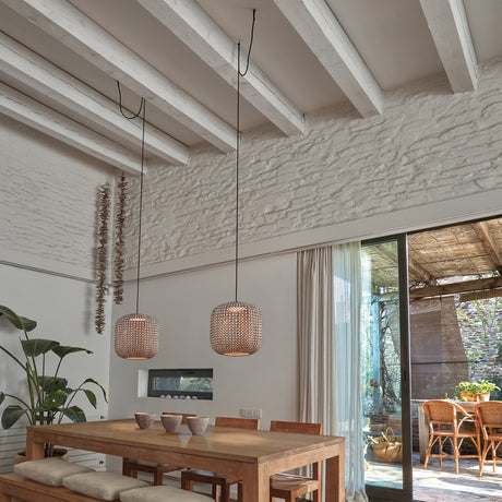 Nans S/31 Woven LED Outdoor Pendant Light - Brown