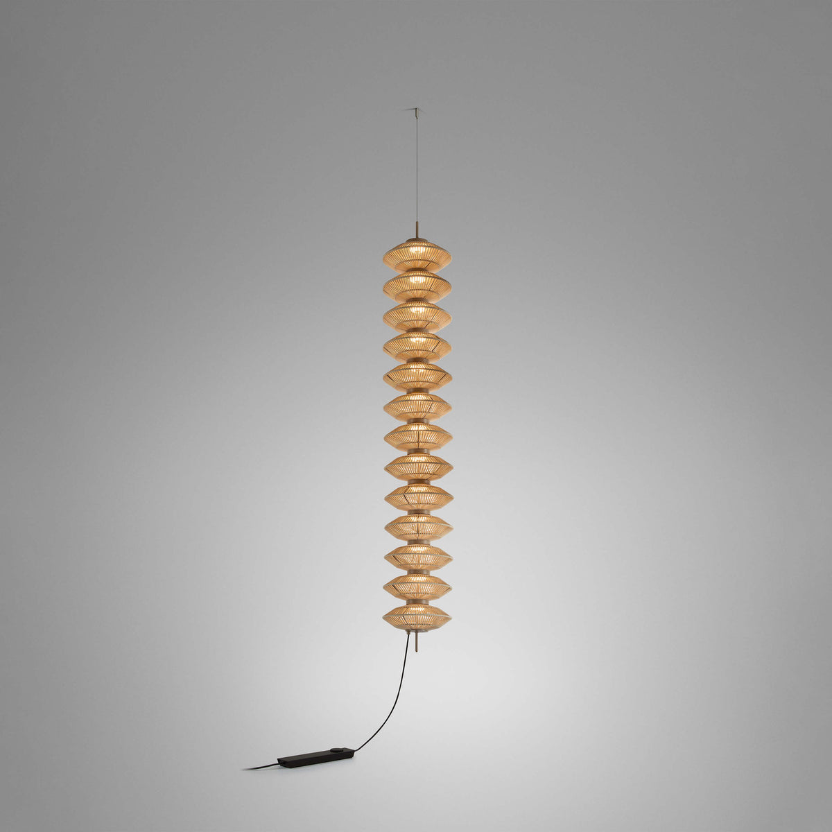 Yuyun S/13S/I Fabric LED Pendant Light - Satin Beige