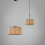 Tanit S/43 Fabric LED Pendant Light - Matt Black & Beige