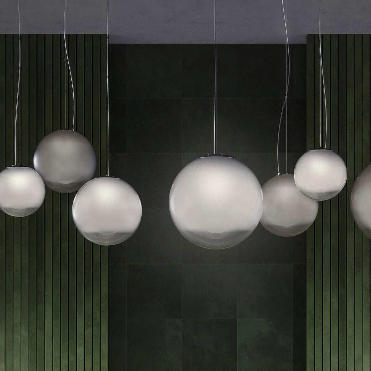 Smoke Glass Globe LED Pendant Light 26.7cm