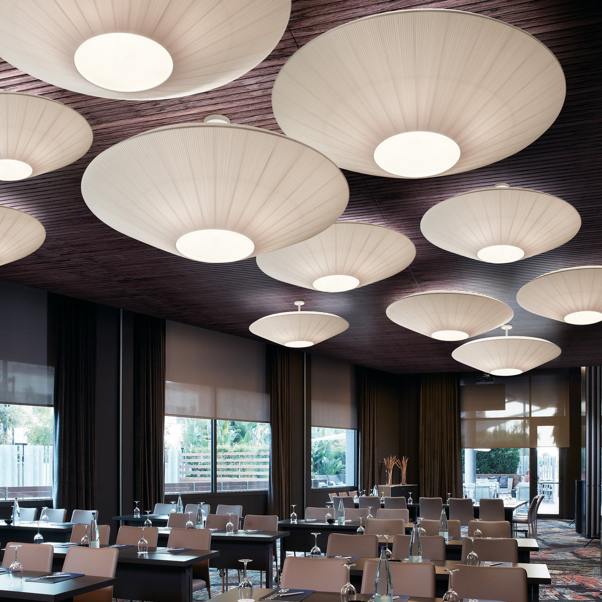 Siam 200 Ribbon Ceiling Light - White