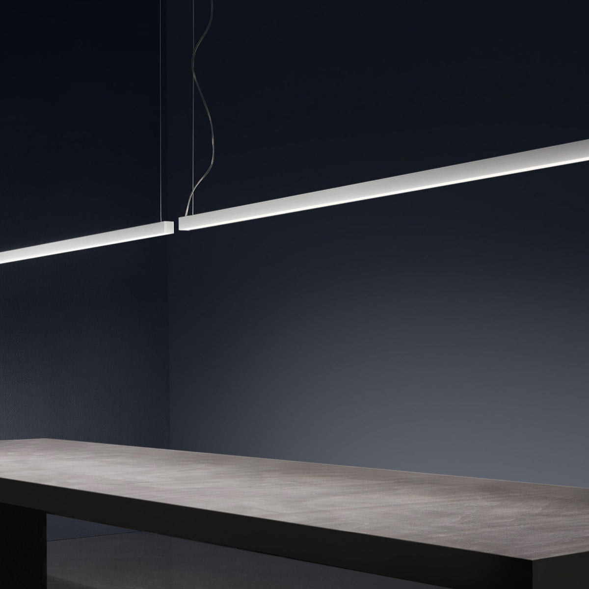 Brooklyn Line Aluminium Linear LED Pendant Light 202cm - White