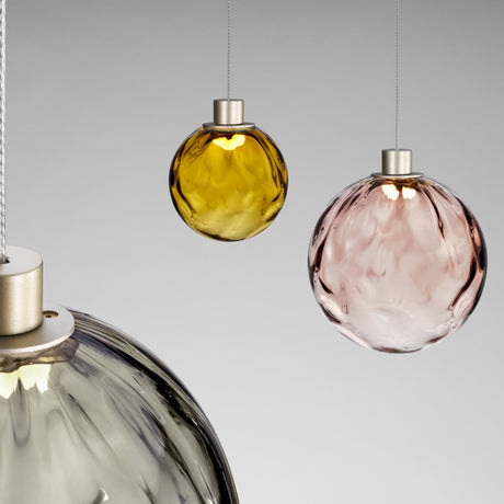 Murané Glass Sphere LED Pendant Light 18cm - Brushed Champagne