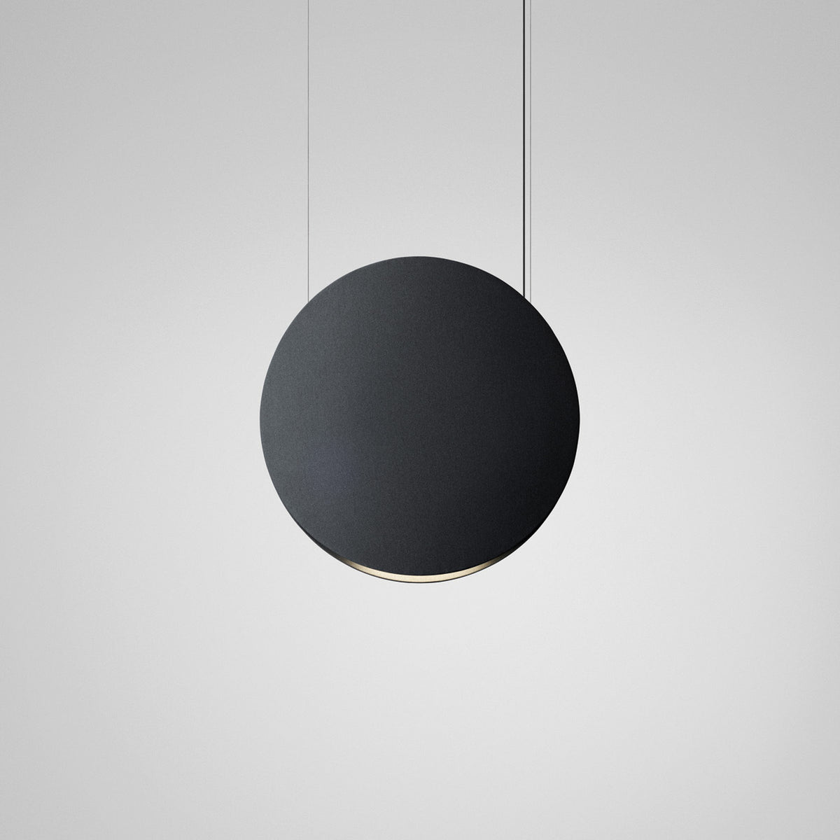 Noren S/100 Fabric Disc LED Pendant Light - Dark Grey