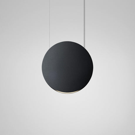 Noren S/100 Fabric Disc LED Pendant Light - Dark Grey
