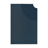 Arid Wall Light Tile in Textured Grey Blue, a flat aluminium panel with fine vertical fluting and a curved cut-out detail, shown against a plain background.