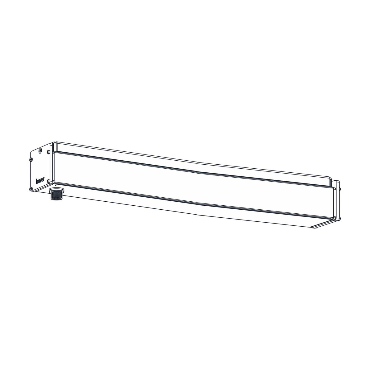 Outrack 96W ceiling LED driver, a long slim rectangular white housing with a single connector near one end, shown on a plain background.