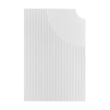 Arid Wall Light Tile in Textured White aluminium, rectangular with fine vertical ribs and a curved cut-out accent, shown on a plain white background.