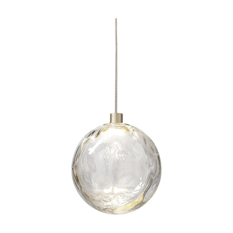 Murané Transparent Glass Sphere Pendant Light 15cm - Champagne