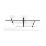 Hilow LED ceiling light with crossed white bars and black diffuser frames forming an open linear pattern, shown against a plain white background.