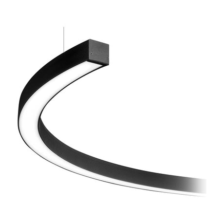 Brooklyn Round 180° Aluminium Ring LED Pendant Light 195cm