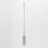 Eliana W2 Metal LED Wall Light in grey, a tall slim rod tapering to a rounded lower section, shown against a plain white background.