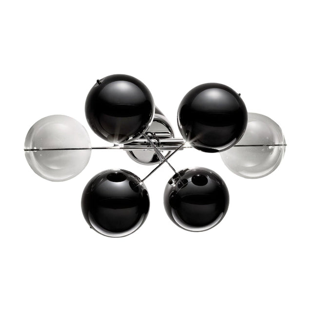 Atom 2 Light Glass Globe Wall Light