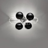 Atom 2 Light Glass Globe Wall Light