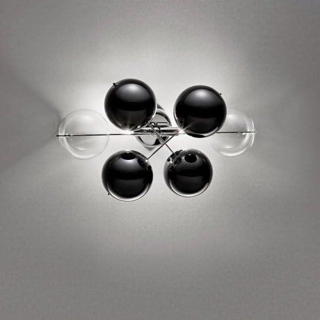 Atom 2 Light Glass Globe Wall Light