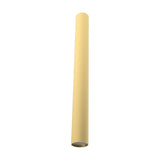 Rose Cylinder Recessed Downlight in matt polished brass, a slim elongated tube with an open lower end for a single GU10 lamp, shown on a plain white background.
