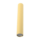 Rose Cylinder Recessed Downlight in matt polished brass, a slim tube fixture with an open lower end for a GU10 lamp, shown on a plain white background.