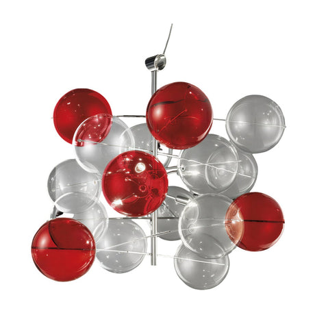Atom 3 Light Globe Glass Chandelier