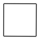 Rose Square Chandelier Frame in matt black, a slim open-square brass frame with four straight sides, shown on a plain white background.