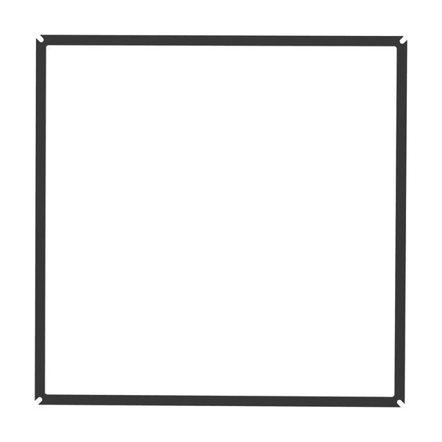 Rose Square Chandelier Frame in matt black, a slim open-square brass frame with four straight sides, shown on a plain white background.