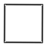 Rose Square Chandelier Frame in matt black, a simple open square brass outline with slim straight sides, shown on a plain white background.