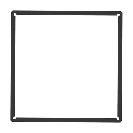 Rose Square Chandelier Frame in matt black, a simple open square brass outline with slim straight sides, shown on a plain white background.