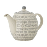Karine Floral Stoneware Teapot 900ml - Cream
