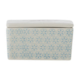 Patrizia Floral Stoneware Butter Dish - Blue