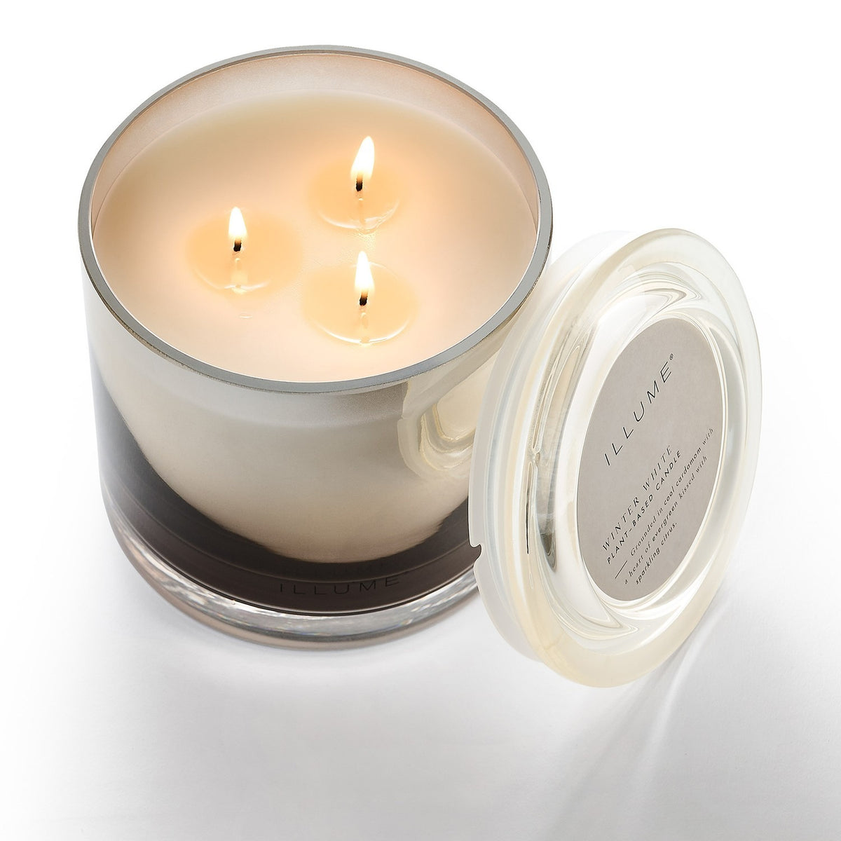 Winter White Glass Scented Candle 590g