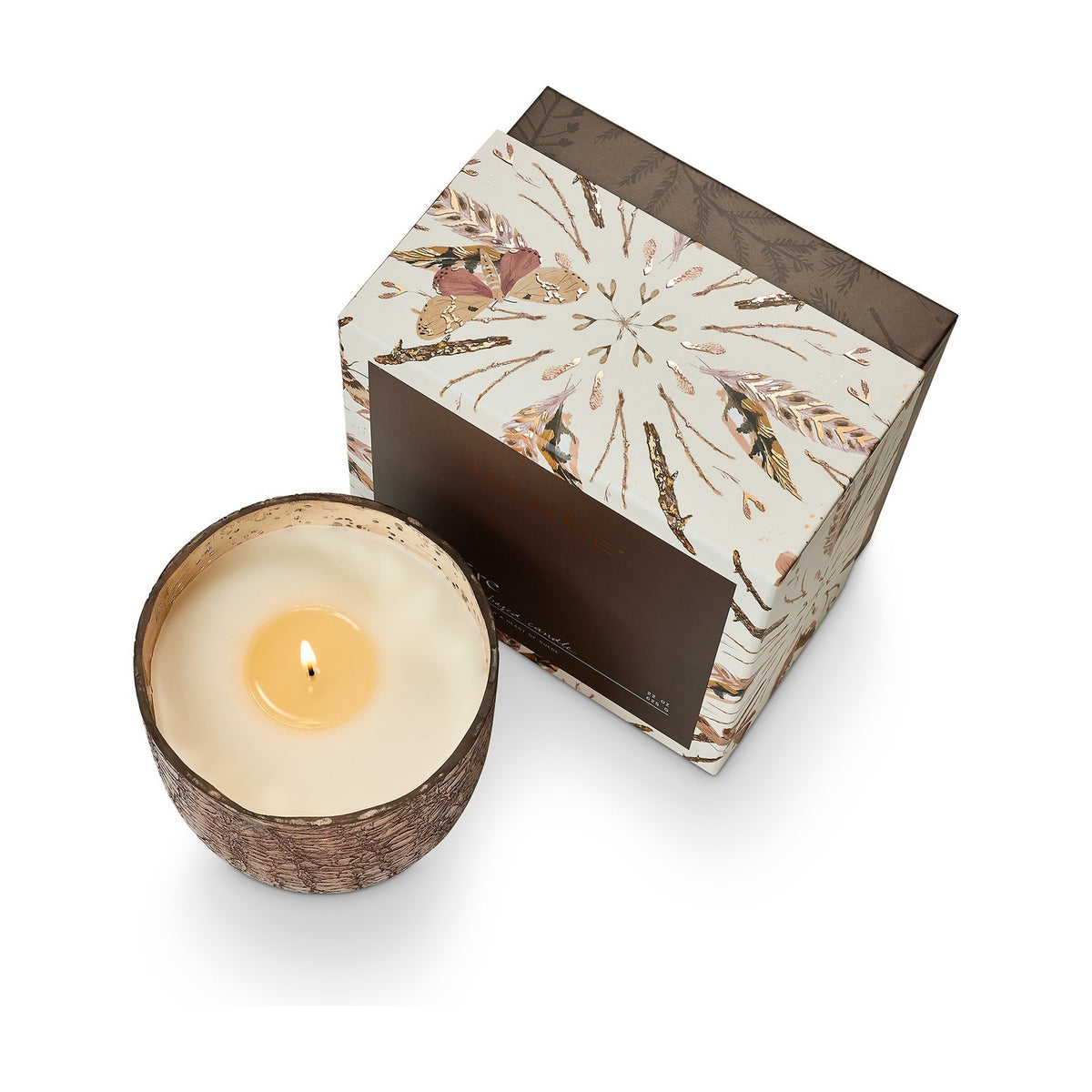 Woodfire Crackle Glass Scented Candle
