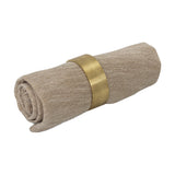 Laurie Round Brass Napkin Rings Pack of 4 - Gold