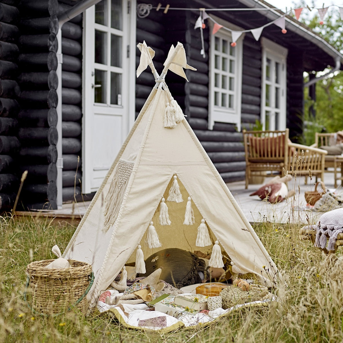 Fardin Cotton Play Tent - Natural