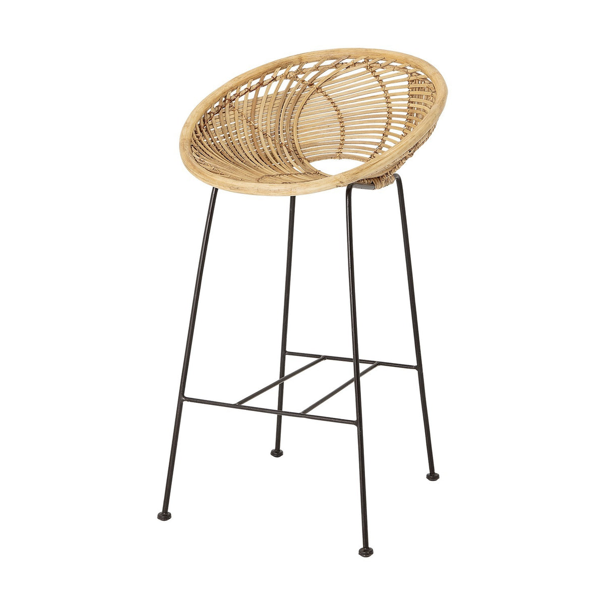 Yonne Rattan Bar Chair - Beige